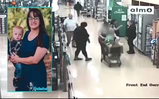 Disturbing CCTV Footage Shows The Moment A Black Woman Spots A Random White Baby And Its Mother And Stabs Them Both, The Baby Died From The Attack